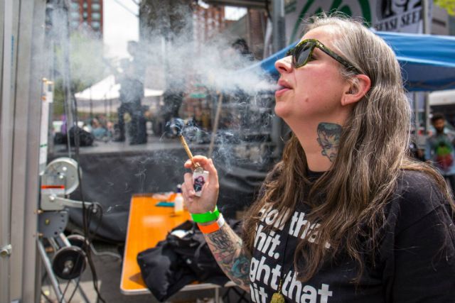 From the NYC Cannabis Parade held in May